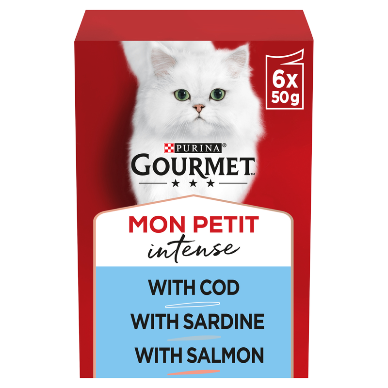 Gourmet Mon Petit Cat Food Ocean Variety, 6 x 50g