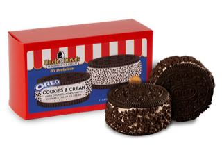 Uncle Dave's Super Premium Oreo Cookie Sandwich with Cookies & Cream Ice Cream Two Pack