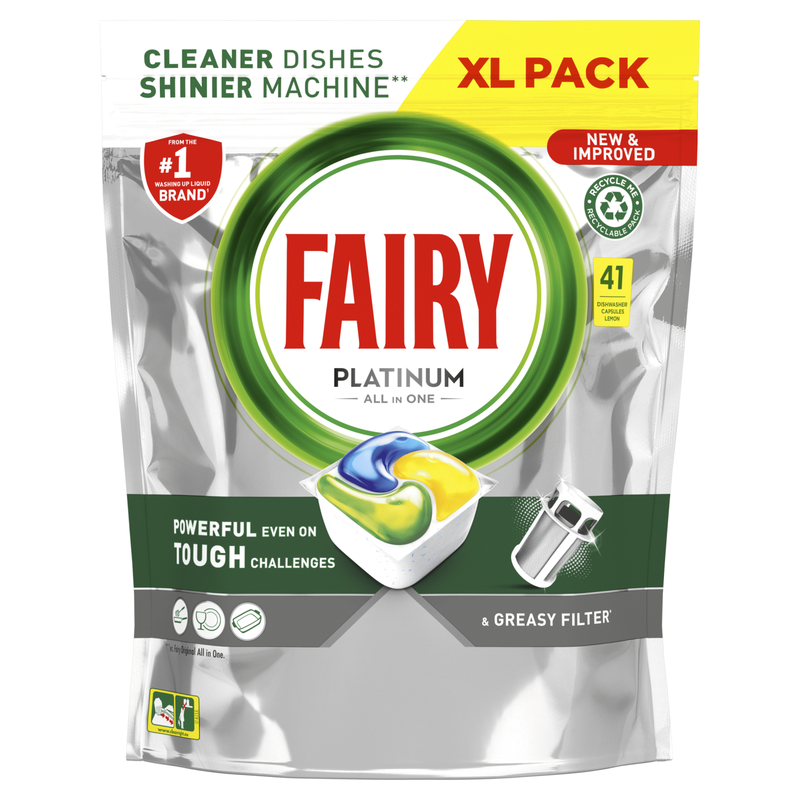 Fairy Platinum Plus All In One Lemon Dishwasher Tablets, 42pcs