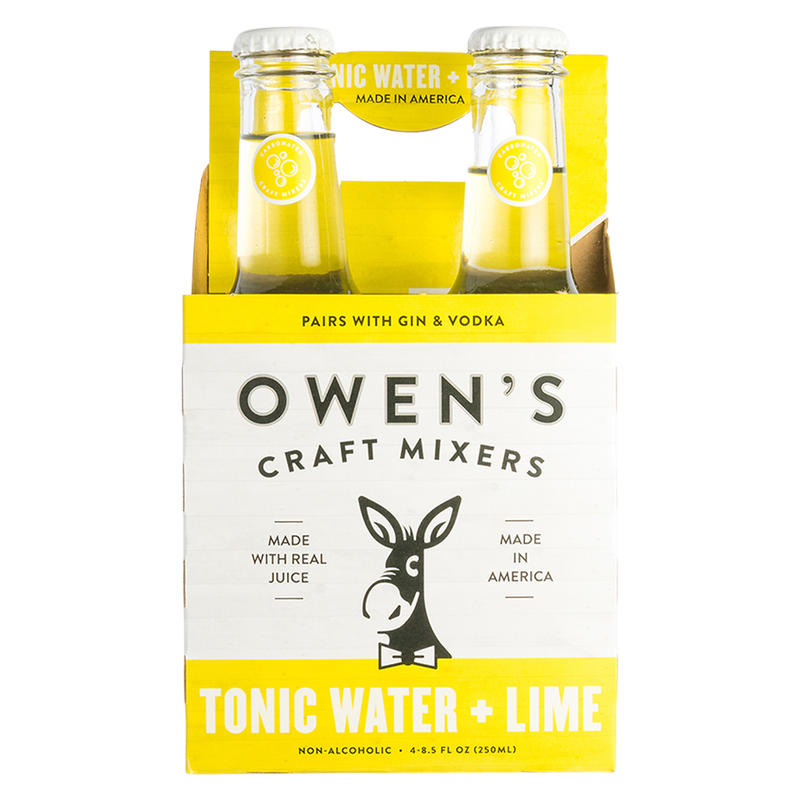 Owen's Tonic Water & Lime 4pk 250ml Btl