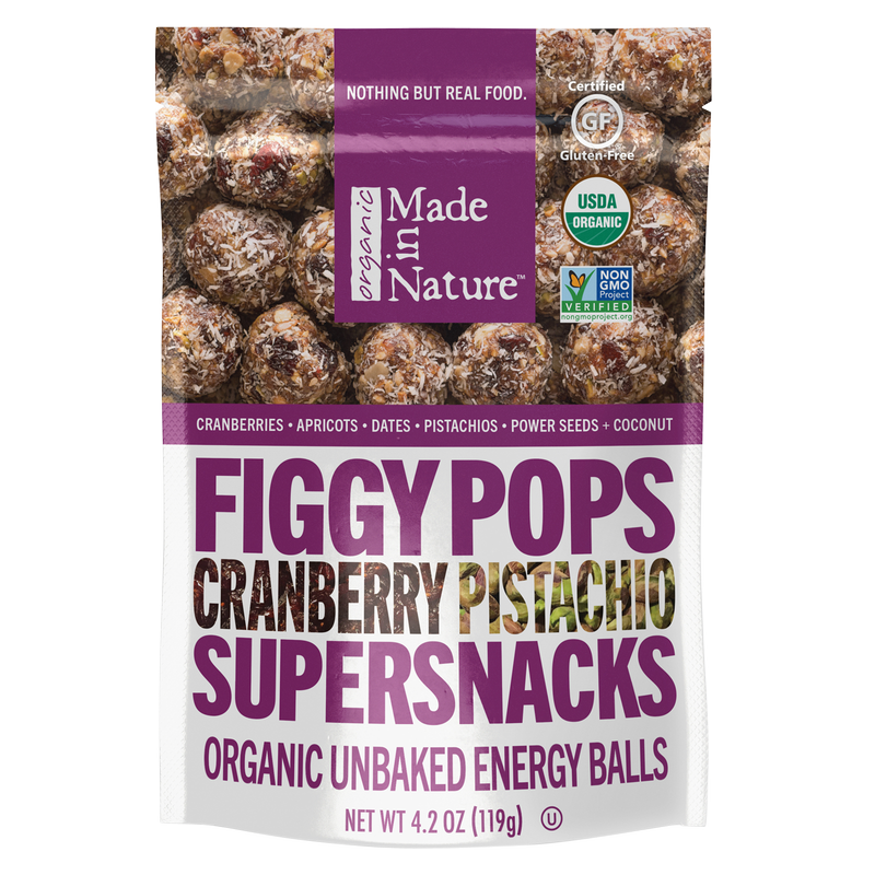 Made in Nature Organic Cranberry Pistachio Figgy Pops 4.2oz