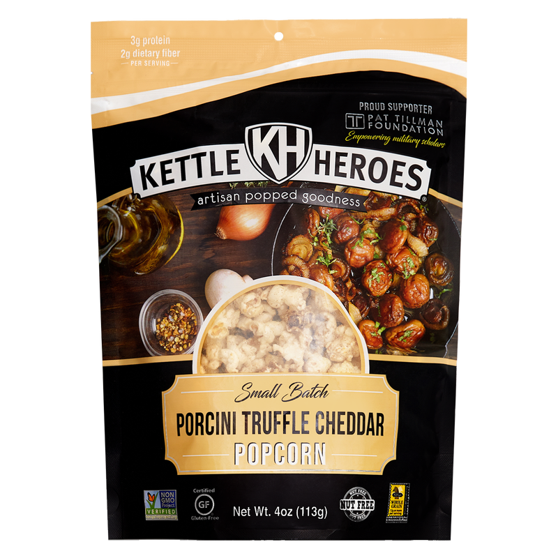 Kettle Heroes Porcini Cheddar Truffle Popcorn 4oz