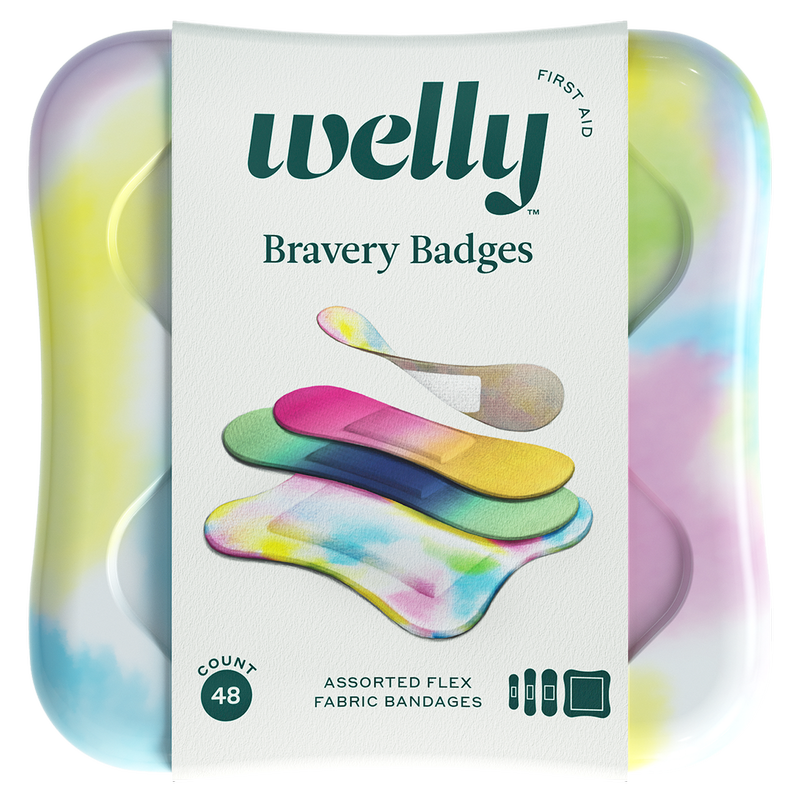 Welly Colorwash Adhesive Bandages 48ct