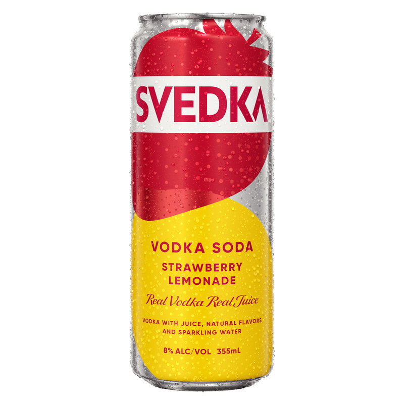 Svedka Strawberry Lemonade Vodka Soda Single 12oz Can 8% ABV