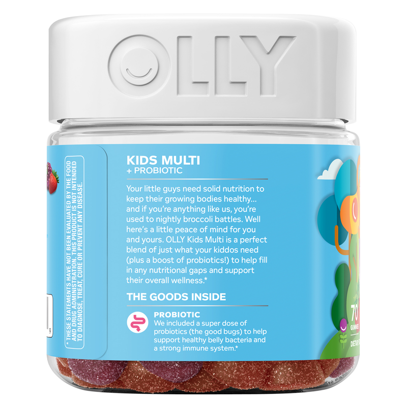 OLLY Kids' Multi + Probiotic Vitamin Gummies Yum Berry Punch 70ct