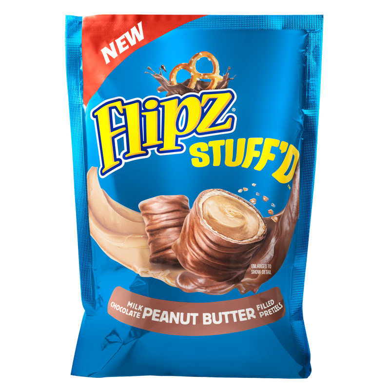 Flipz STUFF'D Milk Chocolate Covered Peanut Butter Filled Pretzel Bites 3.5oz