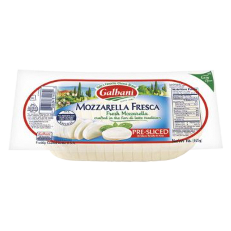Galbani Sliced Mozzarella Cheese Logs 1lb