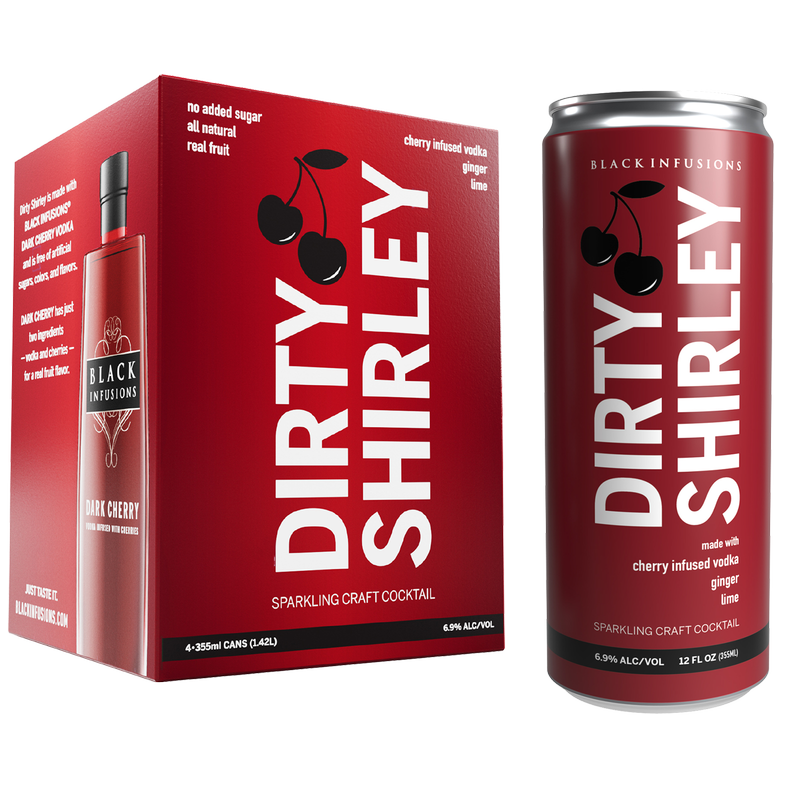 Black Infusions Dirty Shirley Ready-To-Drink Cocktail 4pk 12oz Can 6.9% ABV