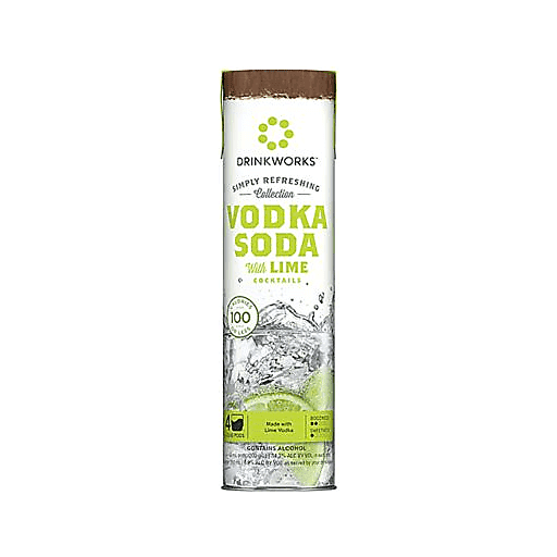 Drinkworks Simply Refreshing Lime Vodka Soda 4pk 50ml