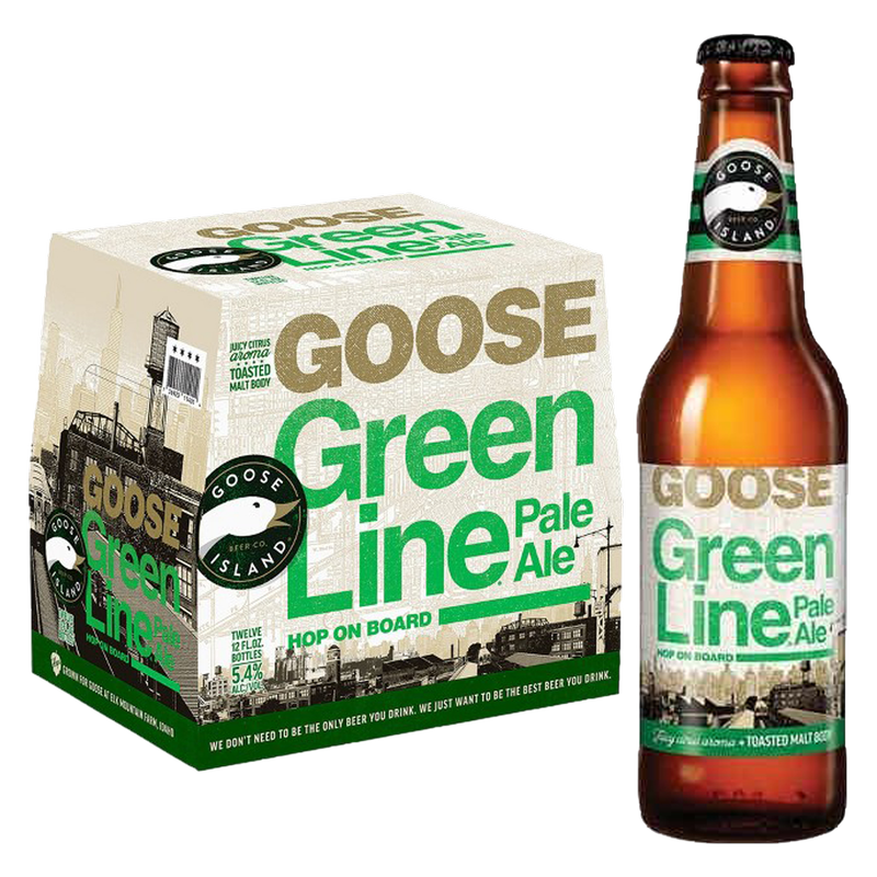 Goose Island Green Line Pale Ale 12pk 12oz BTL ABV 5.4%