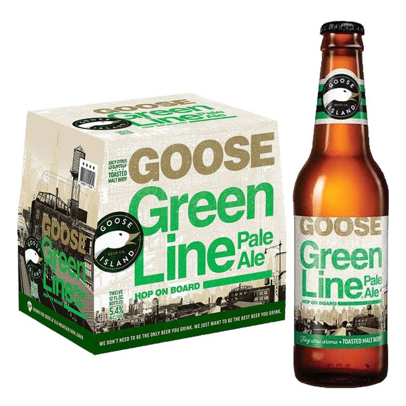 Goose Island Green Line Pale Ale 12pk 12oz BTL ABV 5.4%
