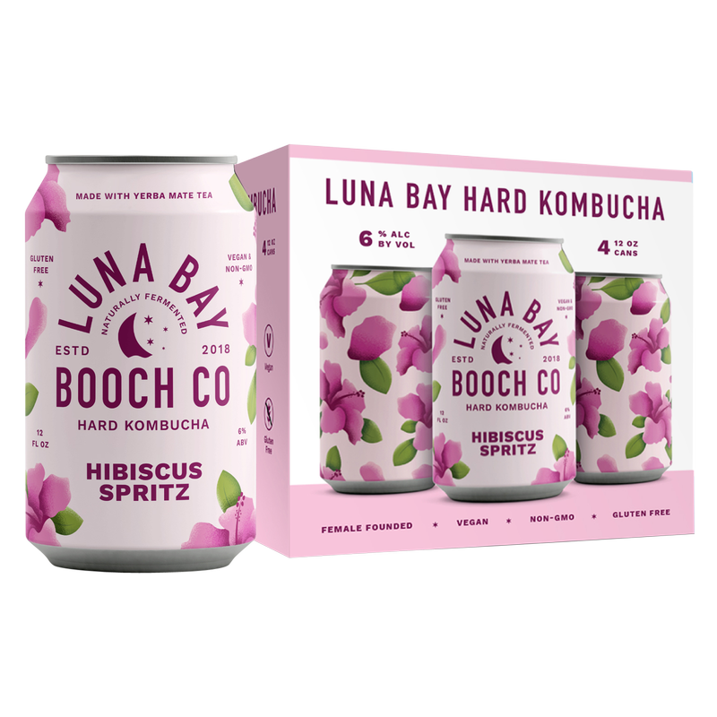 Luna Bay Hibiscus Lavender Hard Kombucha 4pk 12oz Can 6.0% ABV