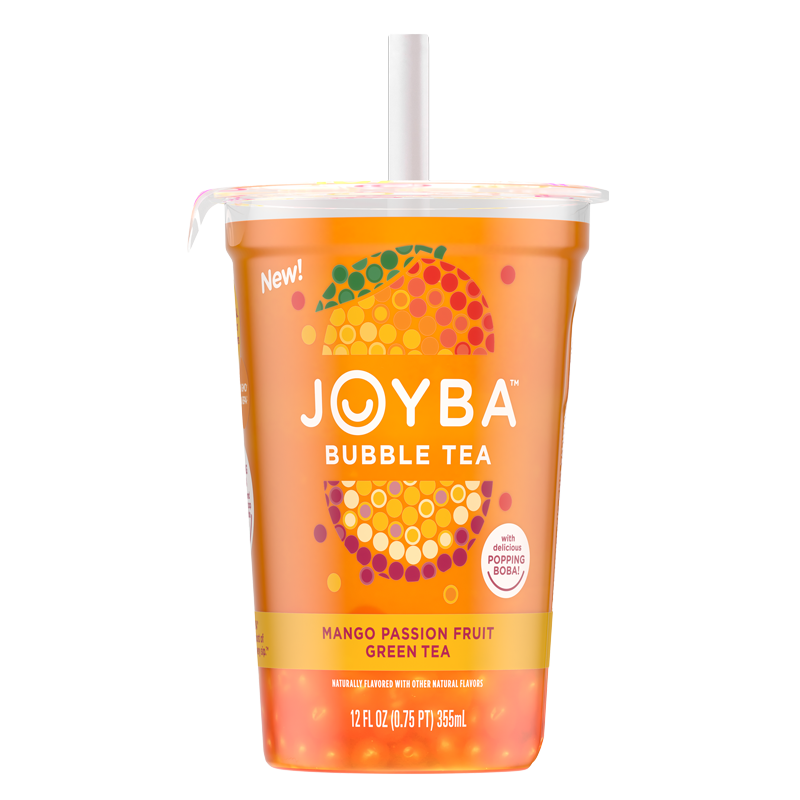 Joyba Bubble Tea Mango Passion Fruit Green Tea 12 fl oz.