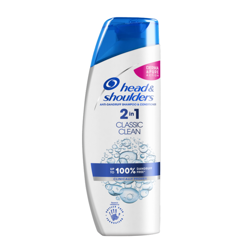 Head & Shoulders Classic Clean 2in1 Anti-Dandruff Shampoo & Conditioner, 225ml