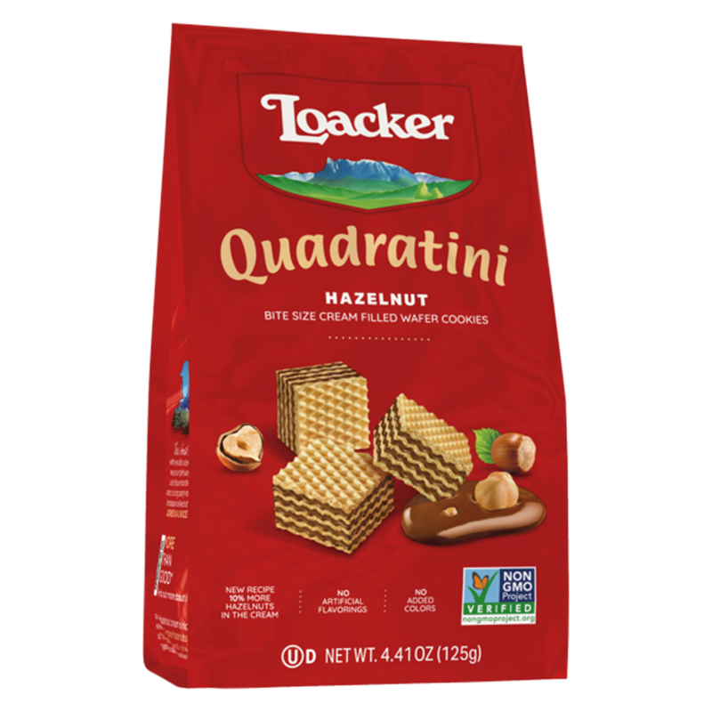 Loacker Quadratini Hazelnut Wafer Cookies 4.41oz