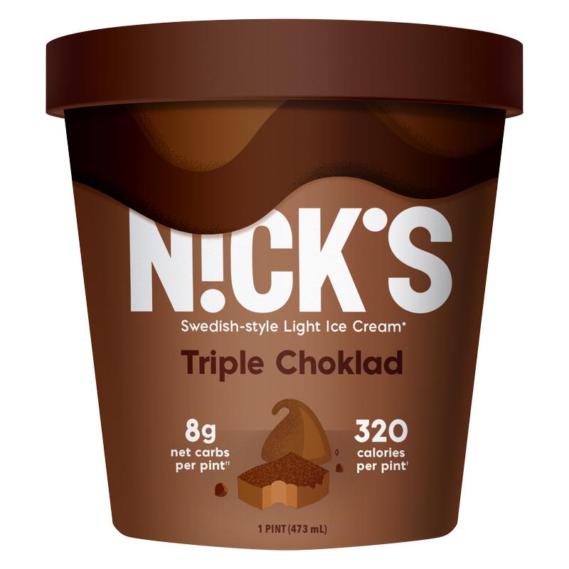 Nick's Triple Choklad Light Ice Cream 16 oz
