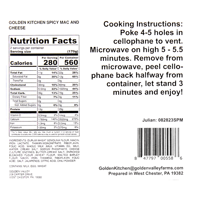 Golden Kitchen Spicy Mac N' Cheese Quick Meals fast delivery by App