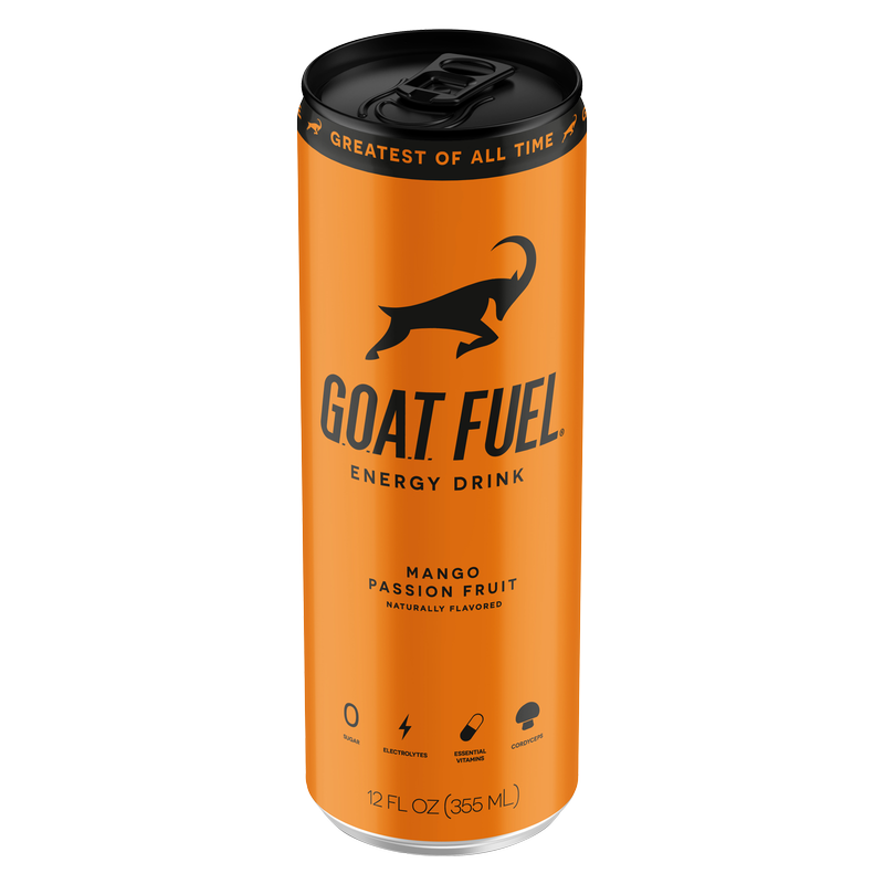 G.O.A.T. Fuel Mango Passionfruit Energy Drink 12oz Can