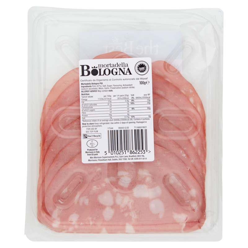 Morrisons The Best Mortadella, 100g Quick Meals fast delivery by App