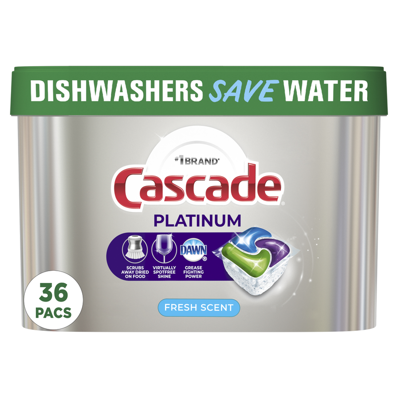 Cascade Platinum Dishwasher Detergent Pods Fresh 36ct