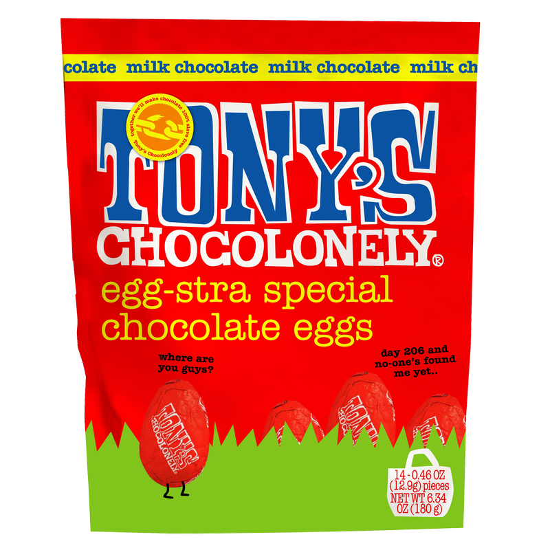 Tony's Chocolonely Milk Chocolate Easter Eggs Pouch 6.34oz