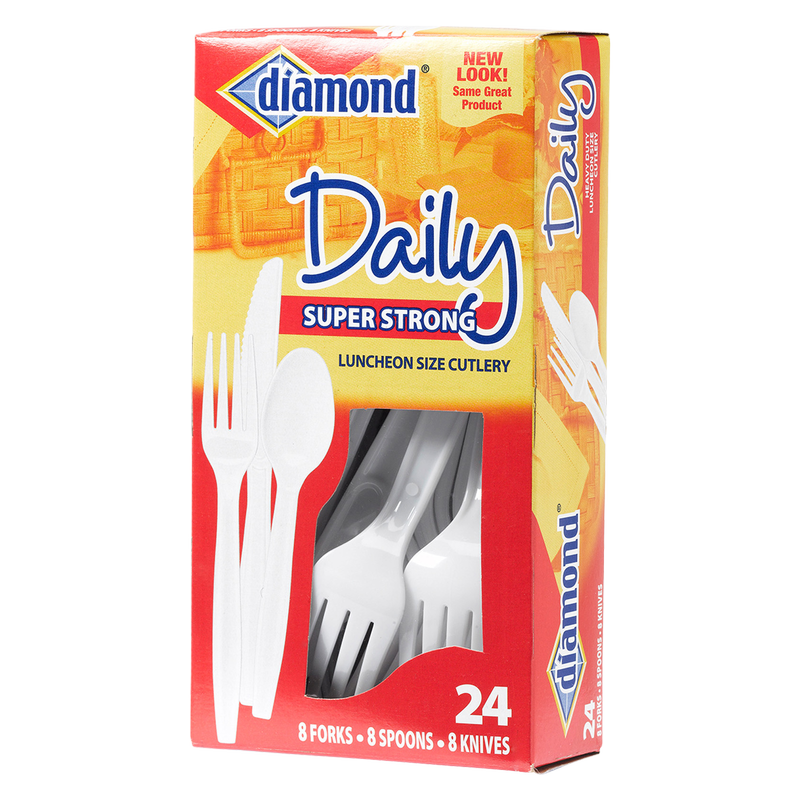 Diamond Plastic Cutlery 24ct
