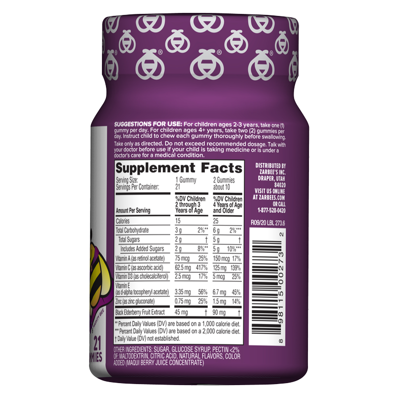 Zarbee's Children's Elderberry Immune Support Gummies 21ct Health