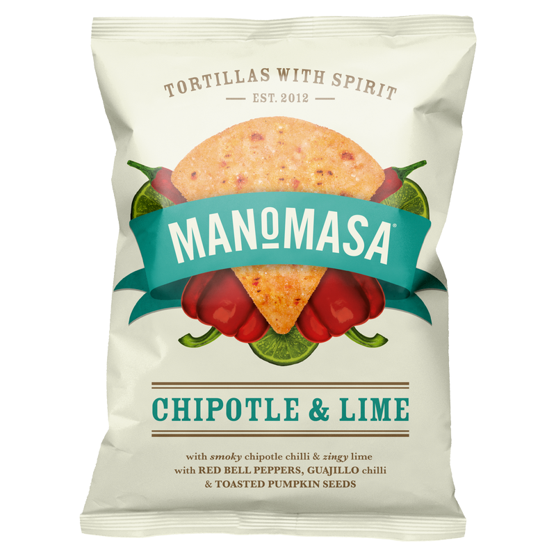 Manomasa Chipotle & Lime Tortilla Chips, 140g