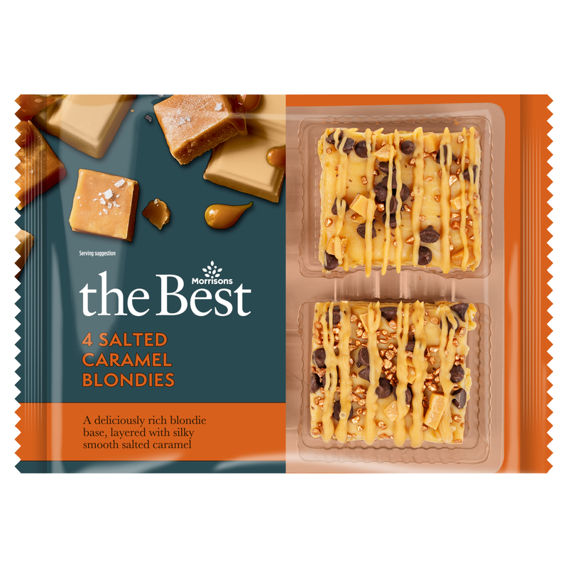 Morrisons The Best Salted Caramel Blondie, 4pcs