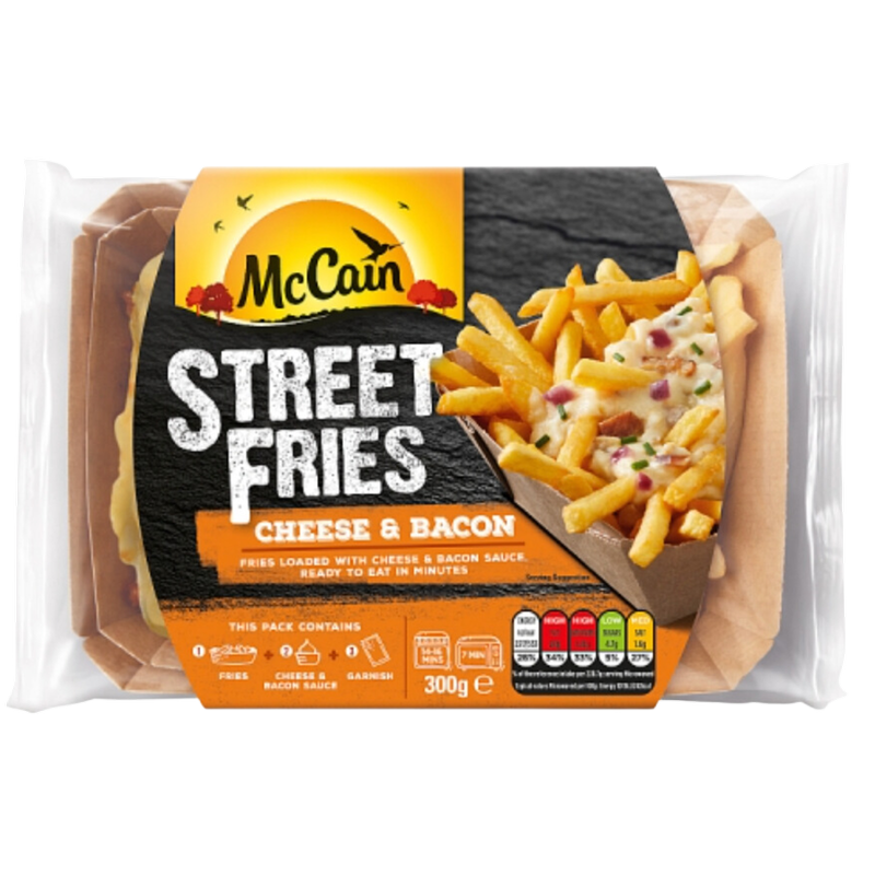 McCain Street Fries Cheese & Bacon, 300g