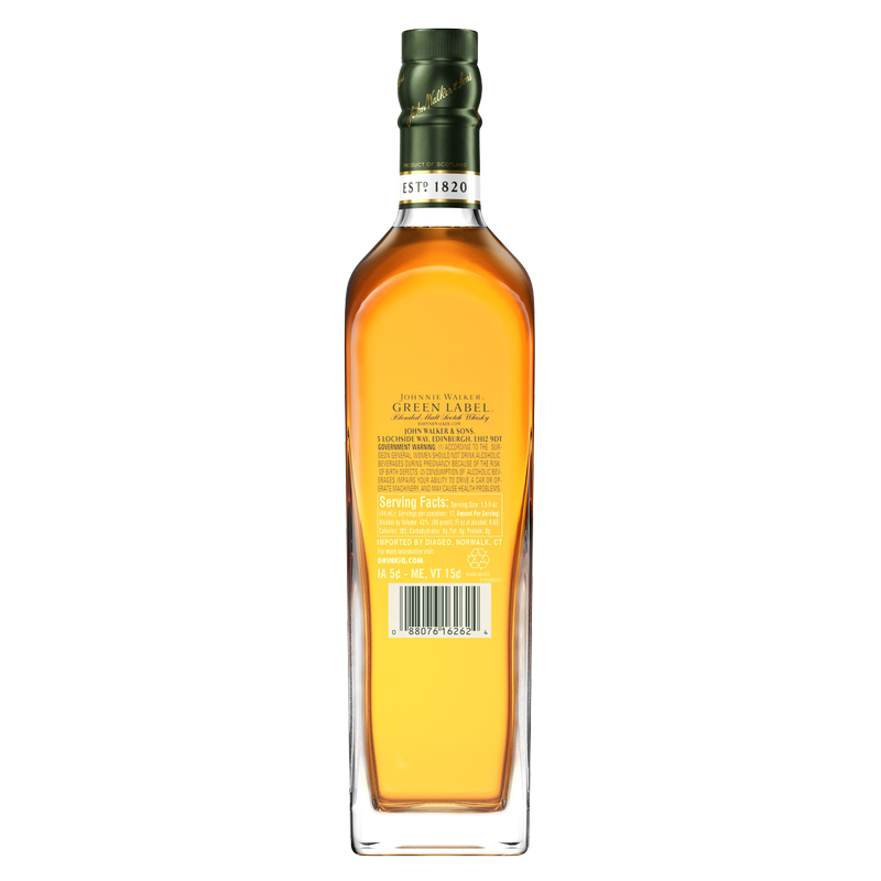 Johnnie Walker Green Label Scotch 750ml