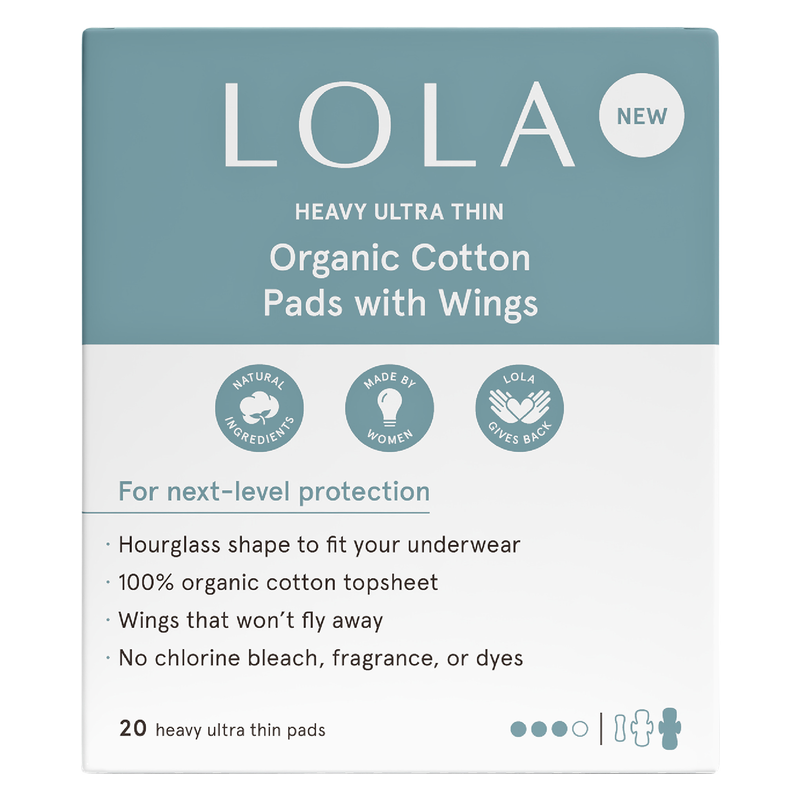 LOLA Heavy Organic Cotton Ultra Thin Pads 20ct