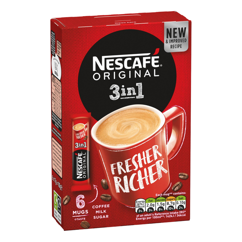 Nescafe Original 3in1 6 Sachets, 102g