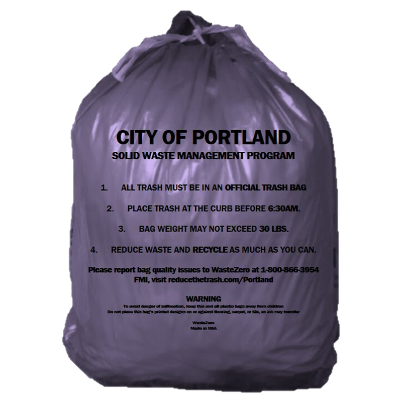 WasteZero Portland, ME Large Trash Bag 5ct