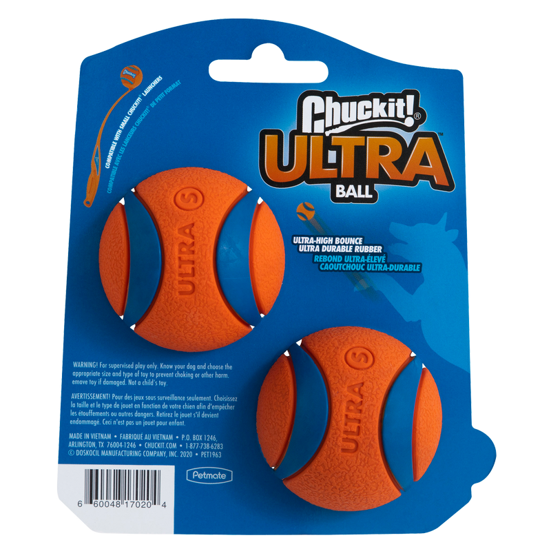 Chuckit Ultra Rubber Ball Tough Dog Toy 2 Ct Pets fast delivery by
