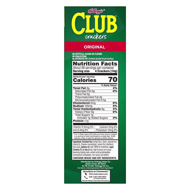 Kellogg's Club Crackers, Original 13.7oz Snacks fast delivery by App