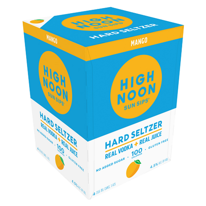 High Noon Mango Vodka Hard Seltzer 4pk 12oz Cans 4.5% ABV