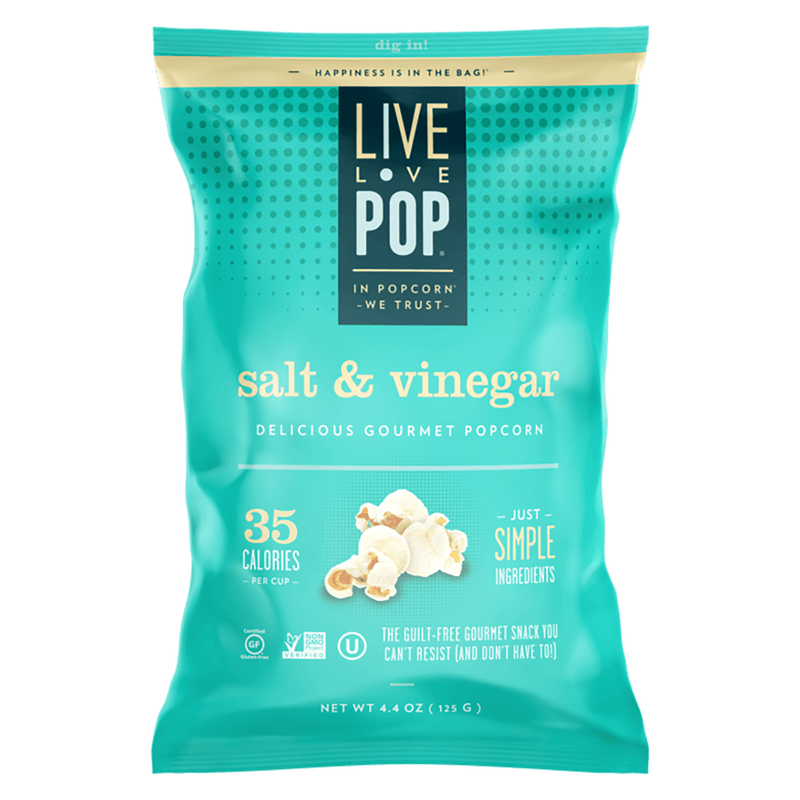 Live Love Pop Salt & Vinegar Popcorn 4.4oz bag