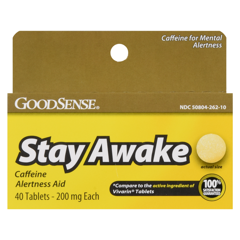 GoodSense Stay Awake Caffeine Alertness Aid 200 mg Tablets 40ct