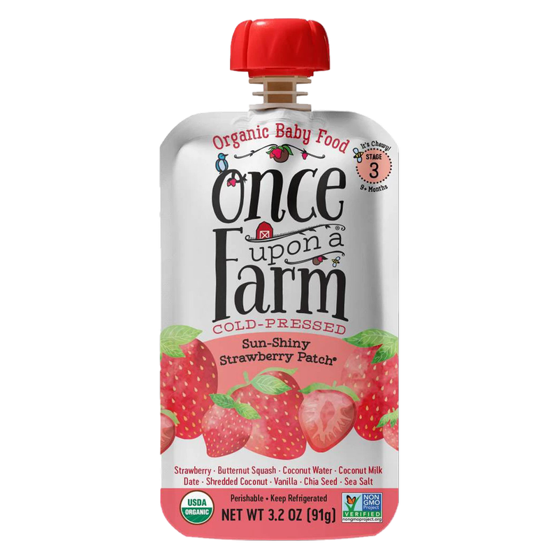 Once Upon a Farm Organic Cold Pressed Sun-Shiny Strawberry Patch 3.2oz