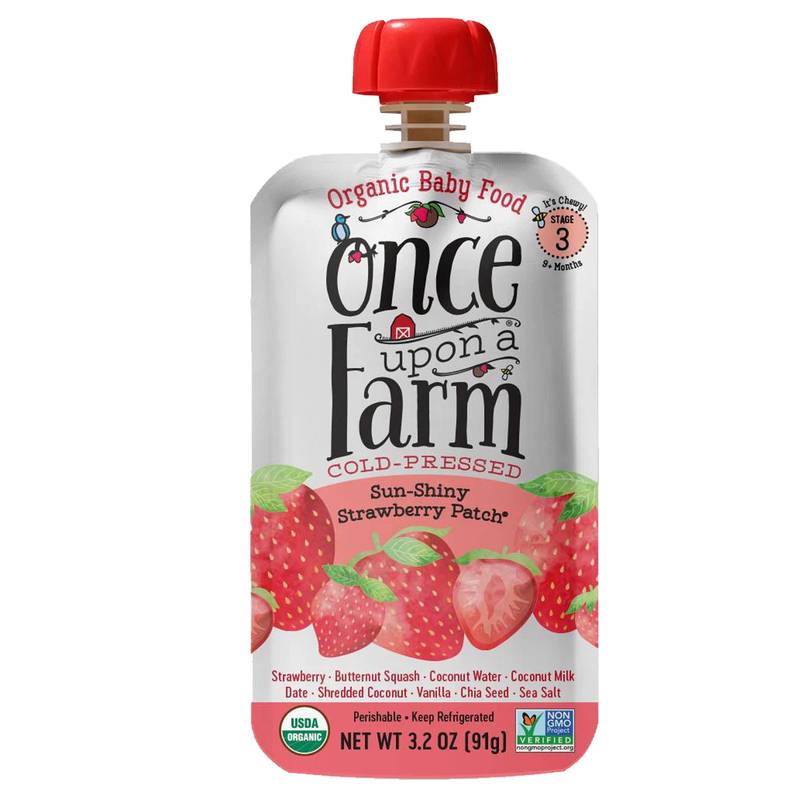 Once Upon a Farm Organic Cold Pressed Sun-Shiny Strawberry Patch 3.2oz