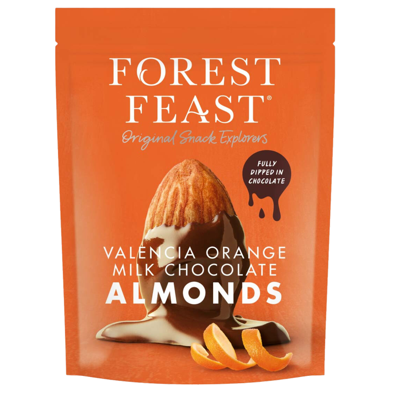 Forest Feast Valencia Orange Milk Chocolate Almonds, 120g