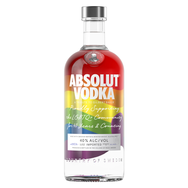 Absolut Original Vodka Pride Edition 750ml (80 proof)