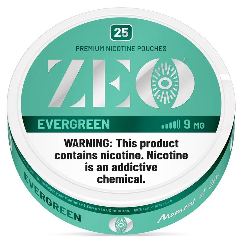 ZEO Evergreen Nicotine Pouches 25ct 9mg