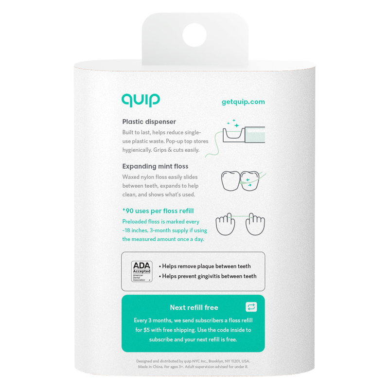 Quip Refillable Floss String White 1ct