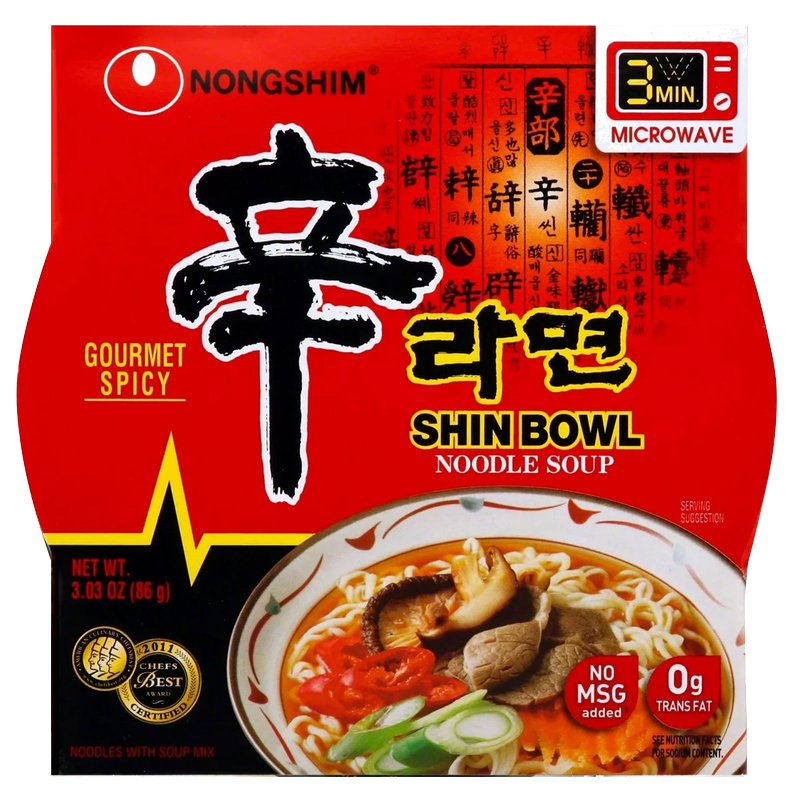 Nongshim Shin Bowl Noodle Soup 3.03oz