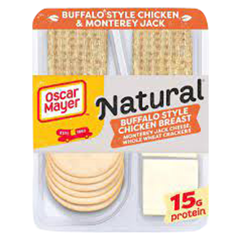 Oscar Mayer Natural Buffalo Style Chicken Breast & Monterey Jack Cheese with Whole Wheat Crackers - 3.3oz