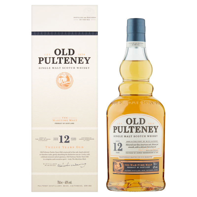 Old Pulteney 12 Year Old Single Malt Highlands Scotch Whisky, 70cl