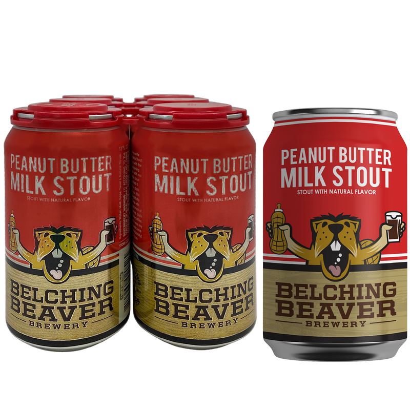 Belching Beaver PB Milk Stout 6pk 12oz Can 6.0% ABV