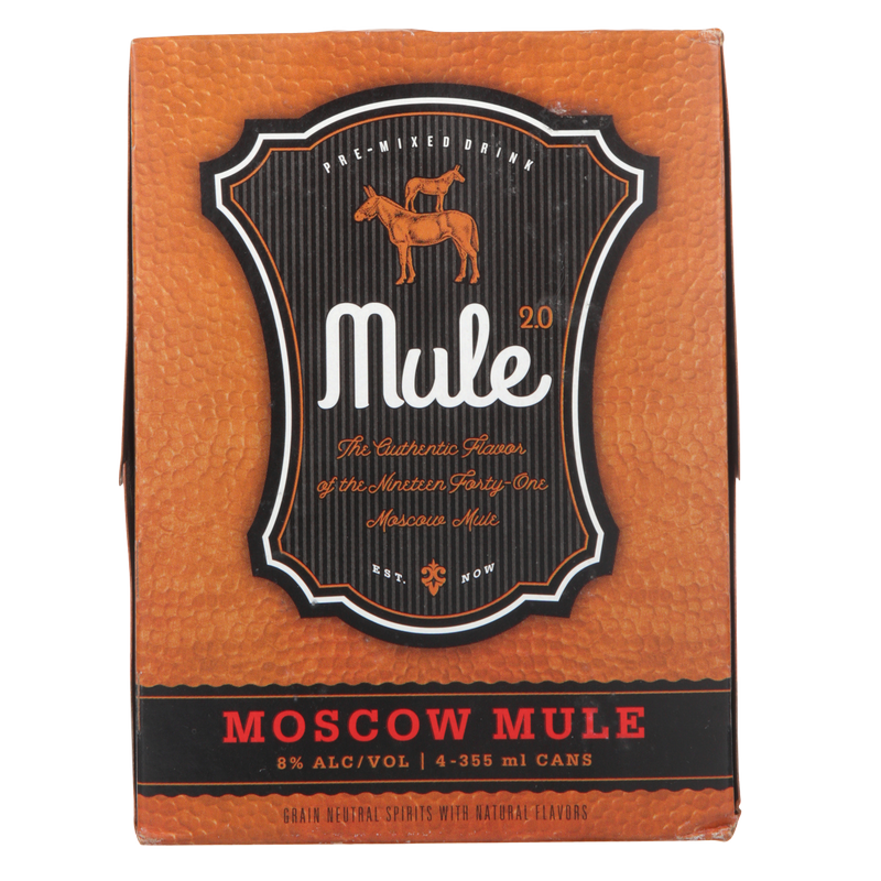 Mule 2.0 Moscow Mule 4pk 12oz Cans